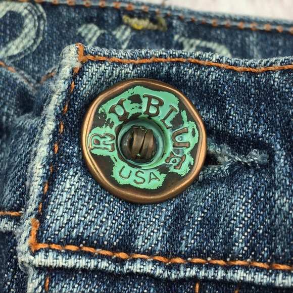 ➡️R U Blue Straight Leg Denim Jean Size 28x28” - Picture 1 of 12